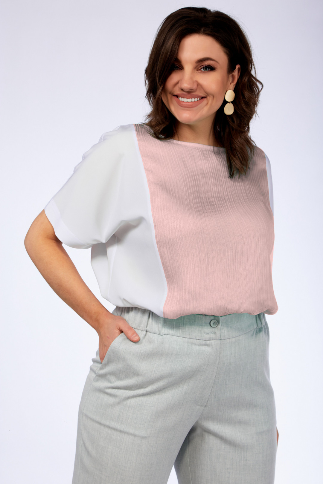 Блузка Abbi style 4003 розовый - фото 2