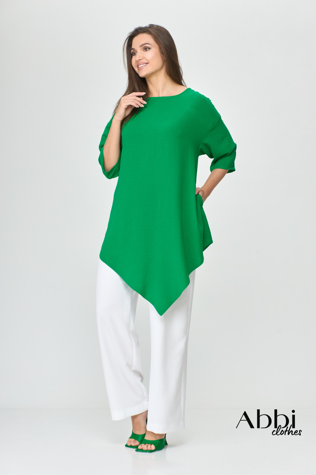 Блузка Abbi style 4008 изумрудный - фото 1