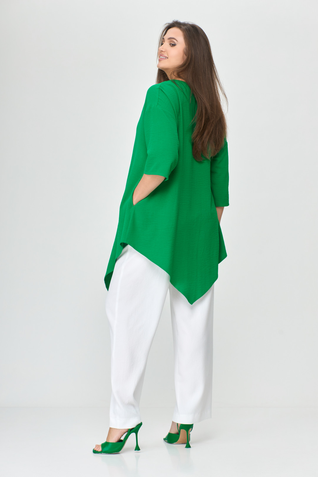 Блузка Abbi style 4008 изумрудный - фото 6