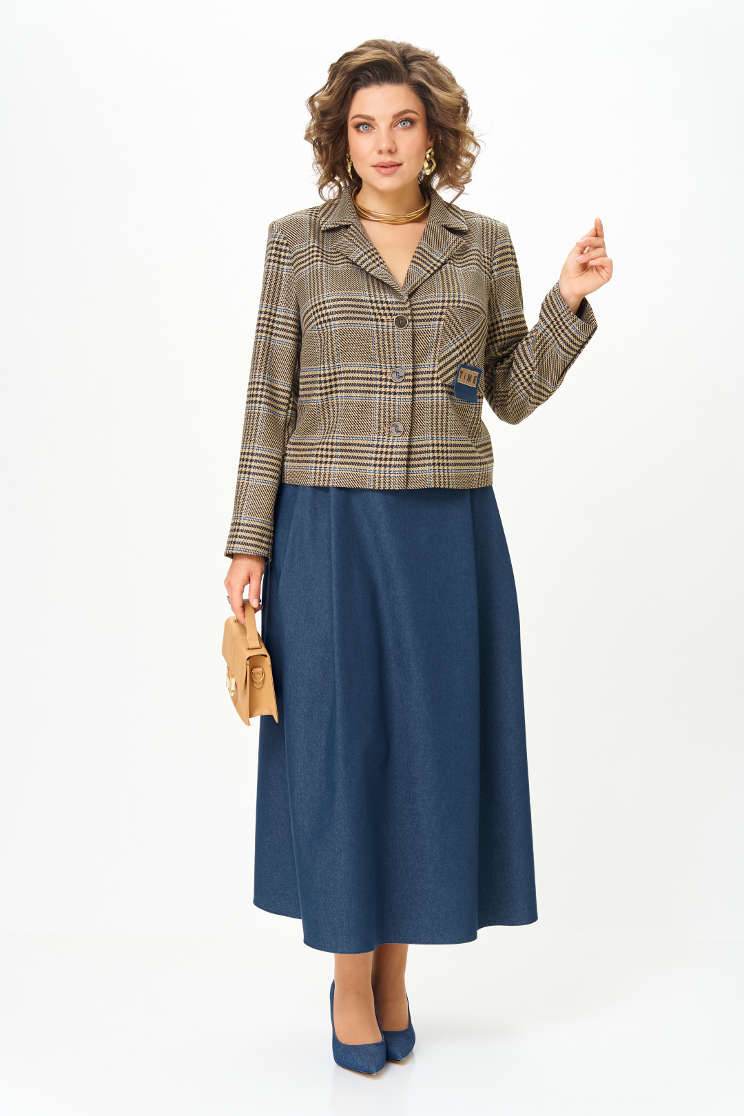 Костюм AiraStyle 24-17А сине-бежевый - фото 4