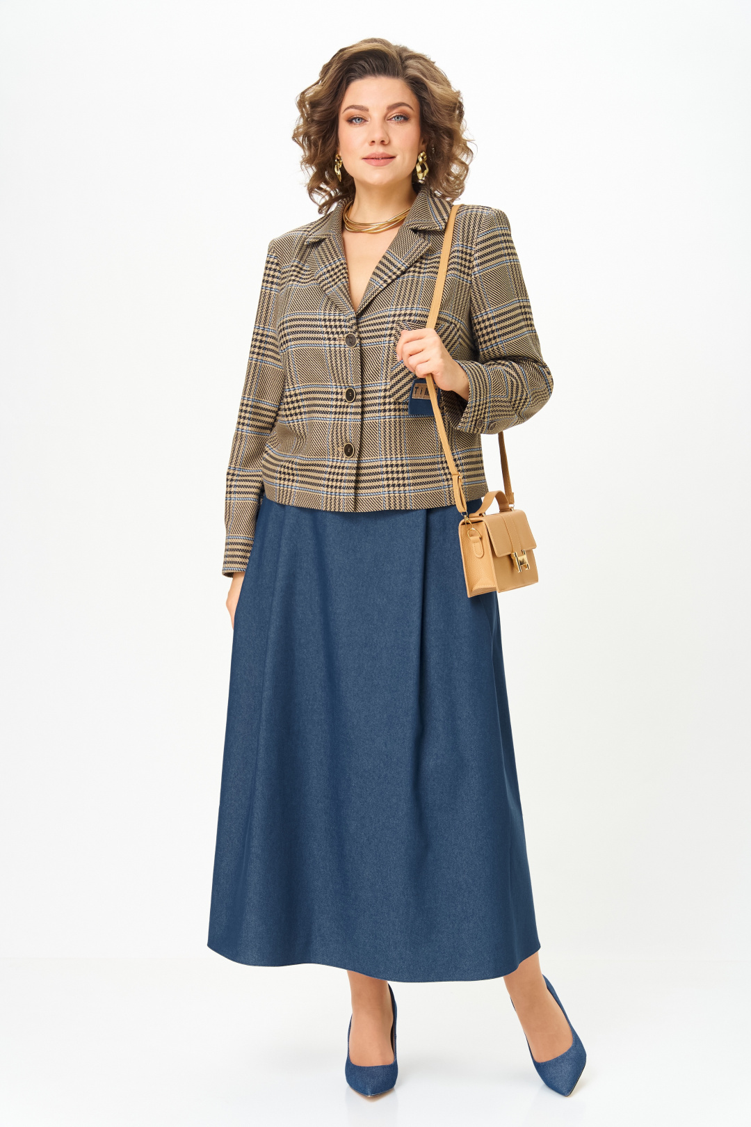 Костюм AiraStyle 24-17А сине-бежевый