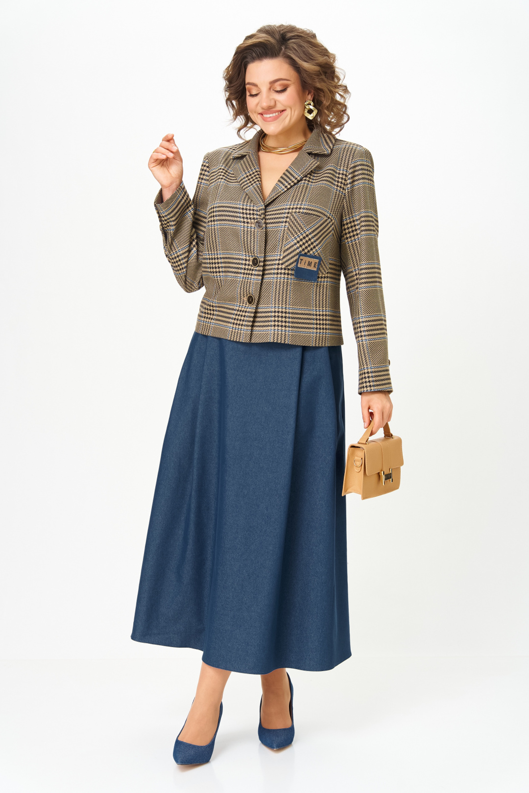 Костюм AiraStyle 24-17А сине-бежевый