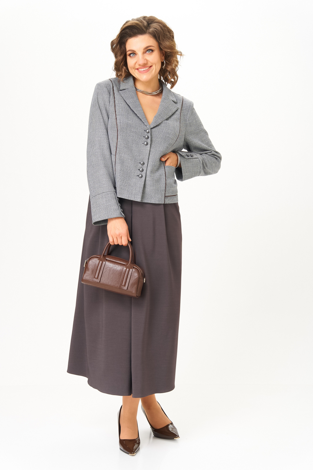 Костюм AiraStyle 24133 серо-коричневый - фото 1