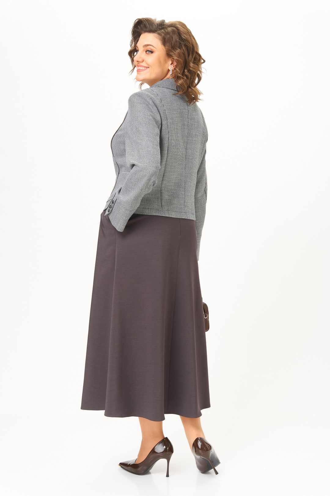 Костюм AiraStyle 24133 серо-коричневый - фото 3