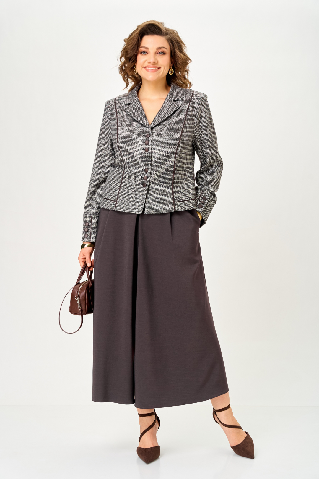 Костюм AiraStyle 24133 серый+коричневый