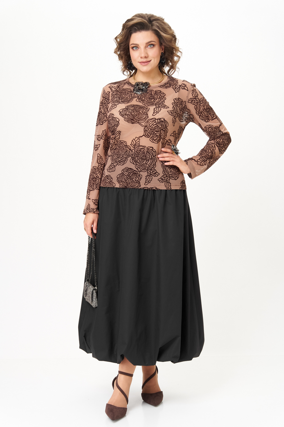 Костюм AiraStyle 24136 капучино + черный - фото 1