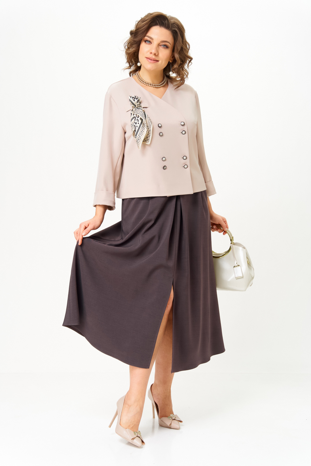 Костюм AiraStyle 24137 бежево-коричневый