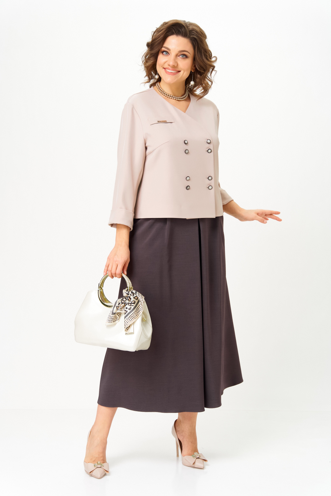 Костюм AiraStyle 24137 бежево-коричневый