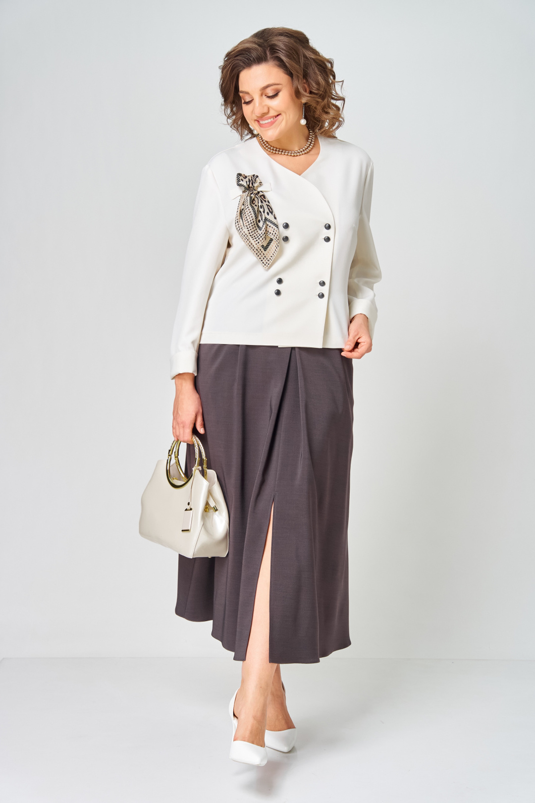 Костюм AiraStyle 24137 молочно-коричневый - фото 1