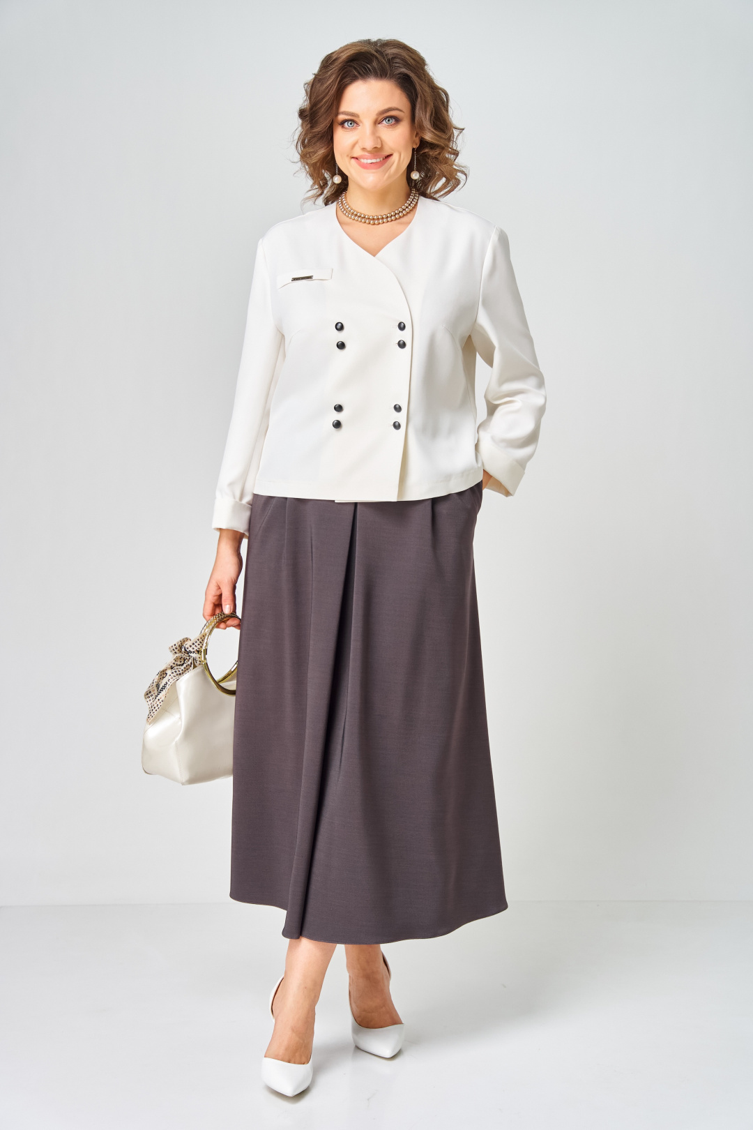 Костюм AiraStyle 24137 молочно-коричневый - фото 2