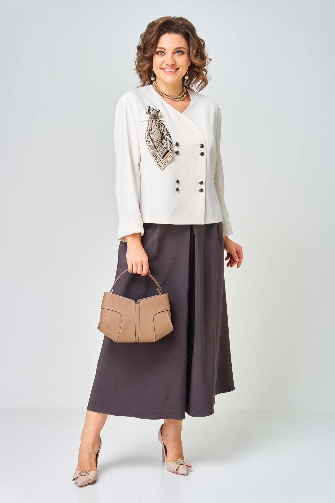 Костюм AiraStyle 24137 молочно-коричневый - фото 3