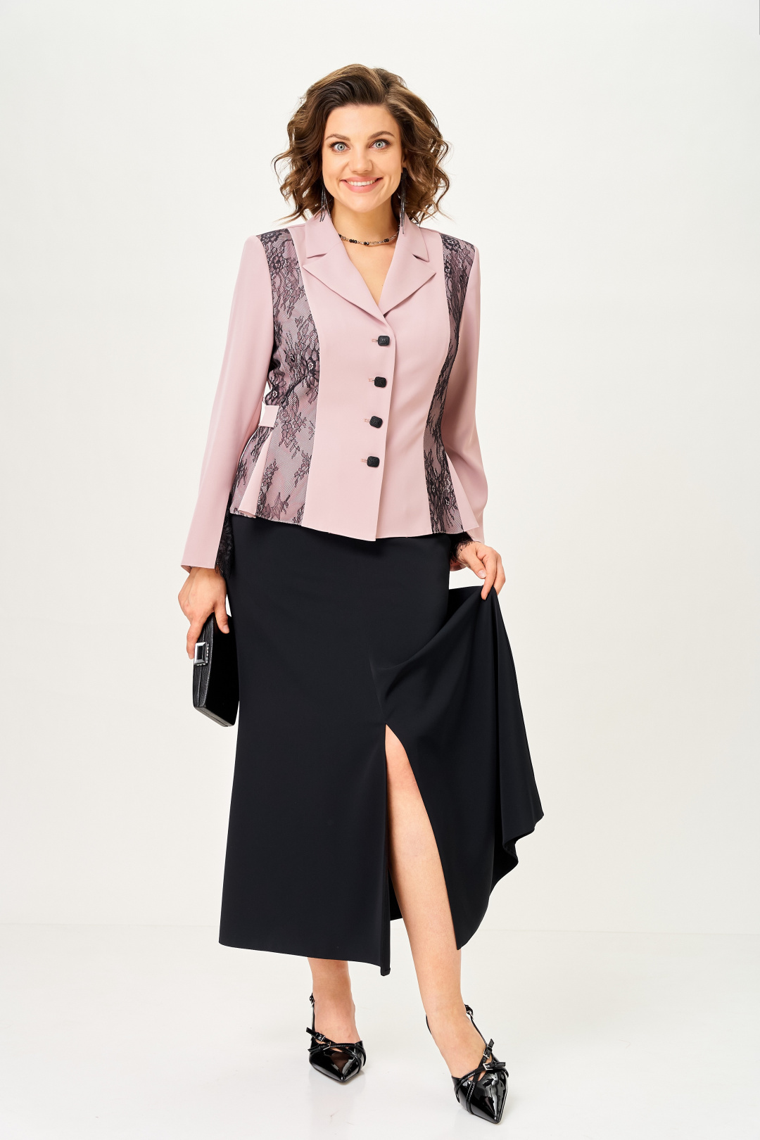Костюм AiraStyle 24146 пудра + черный