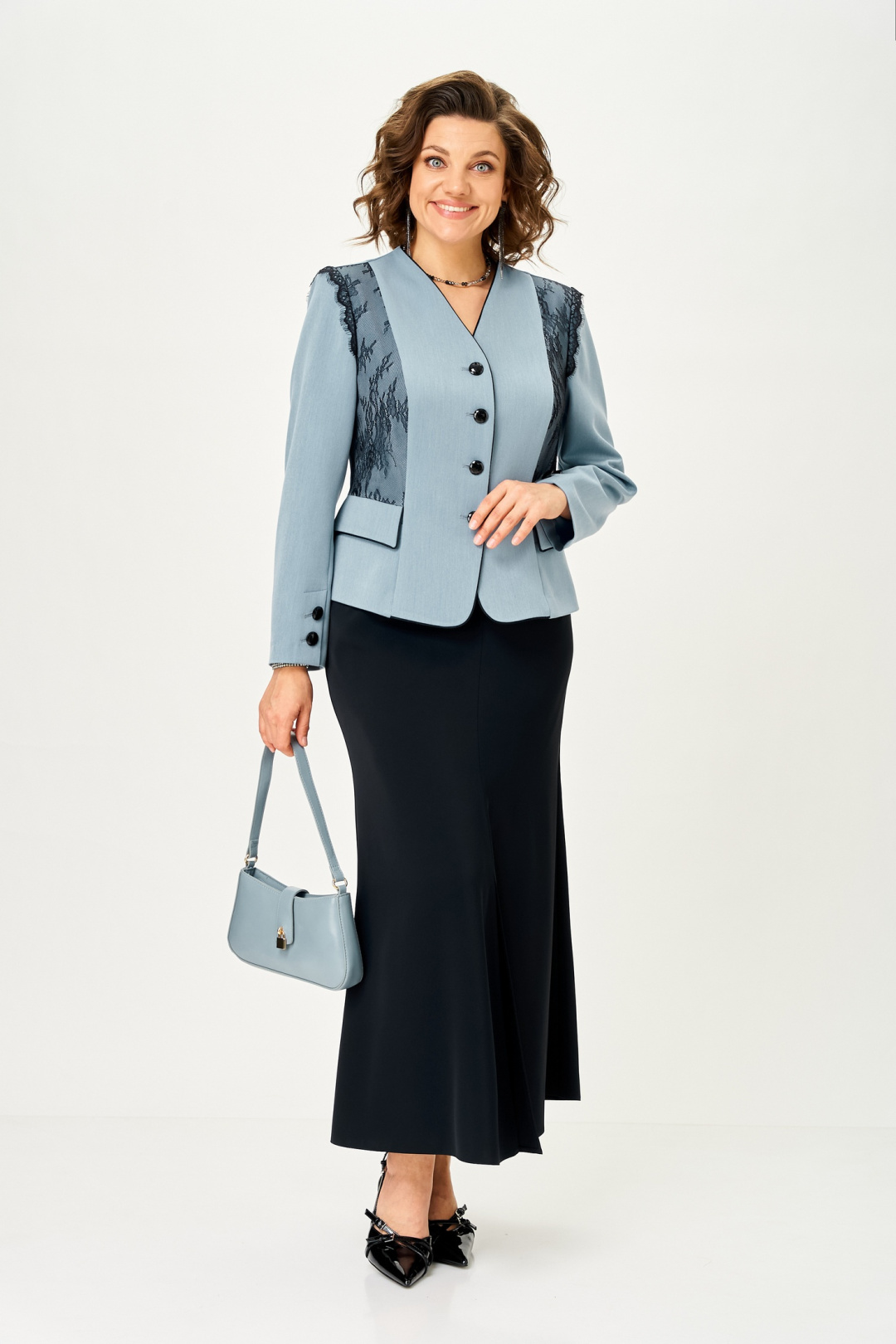 Костюм AiraStyle 24147 серо-голубой