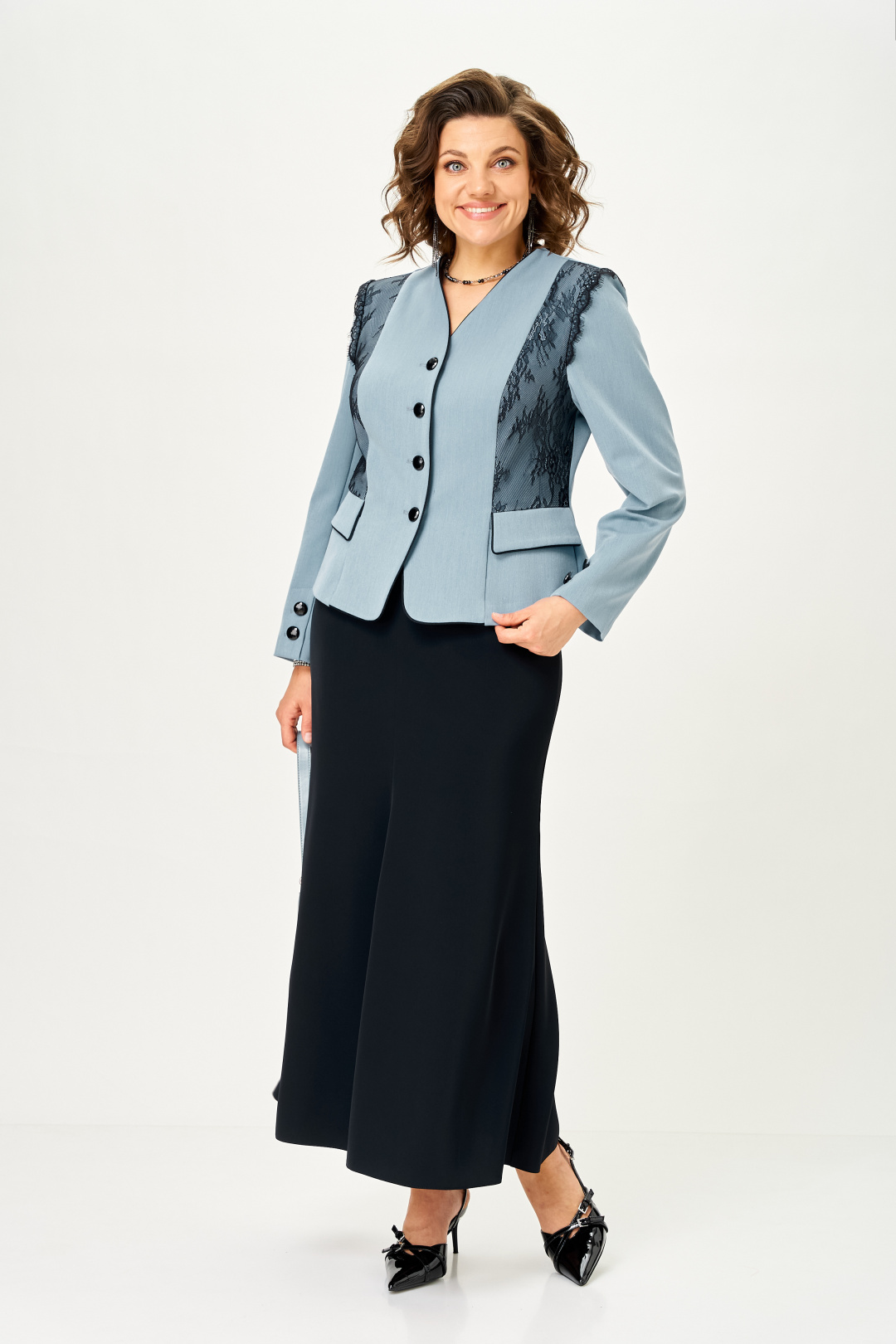Костюм AiraStyle 24147 серо-голубой