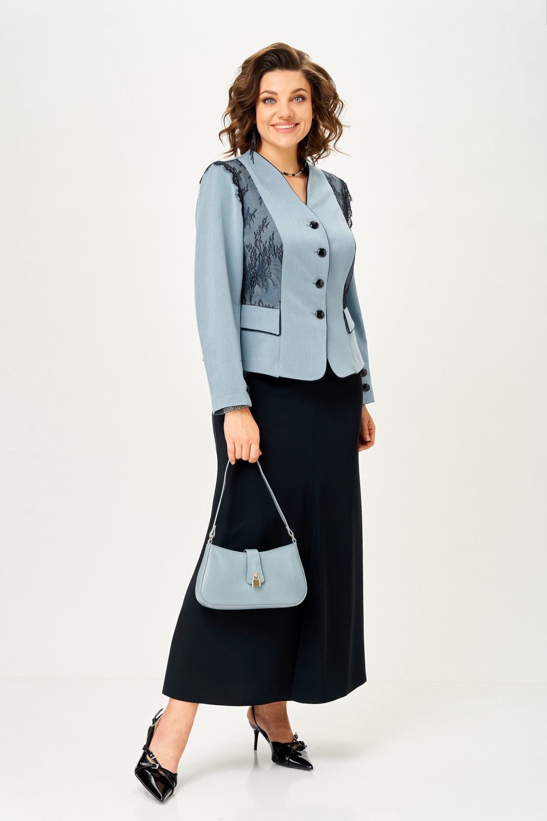 Костюм AiraStyle 24147 серо-голубой