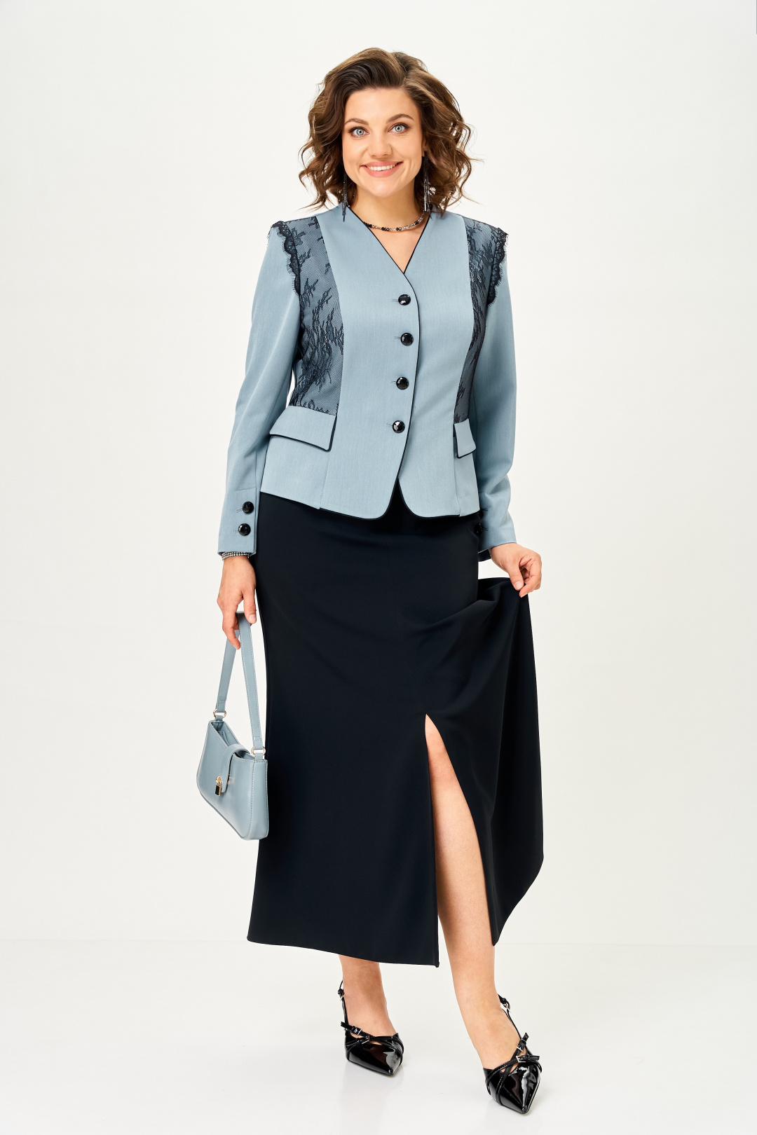 Костюм AiraStyle 24147 серо-голубой