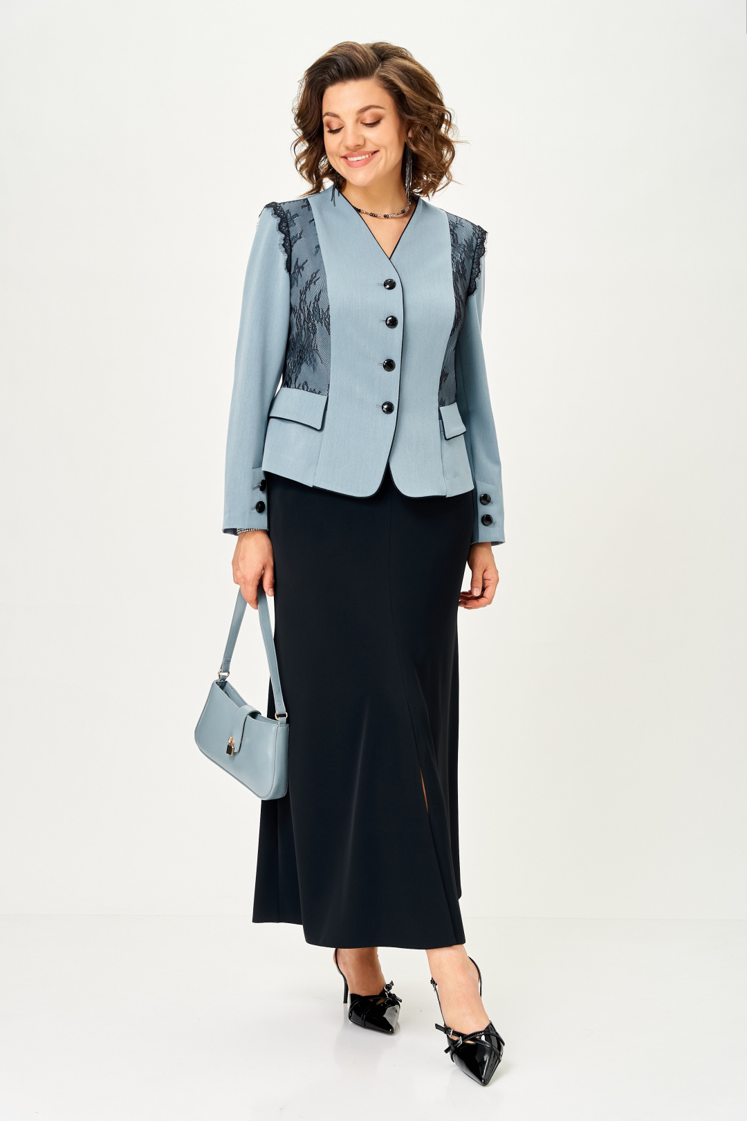 Костюм AiraStyle 24147 серо-голубой