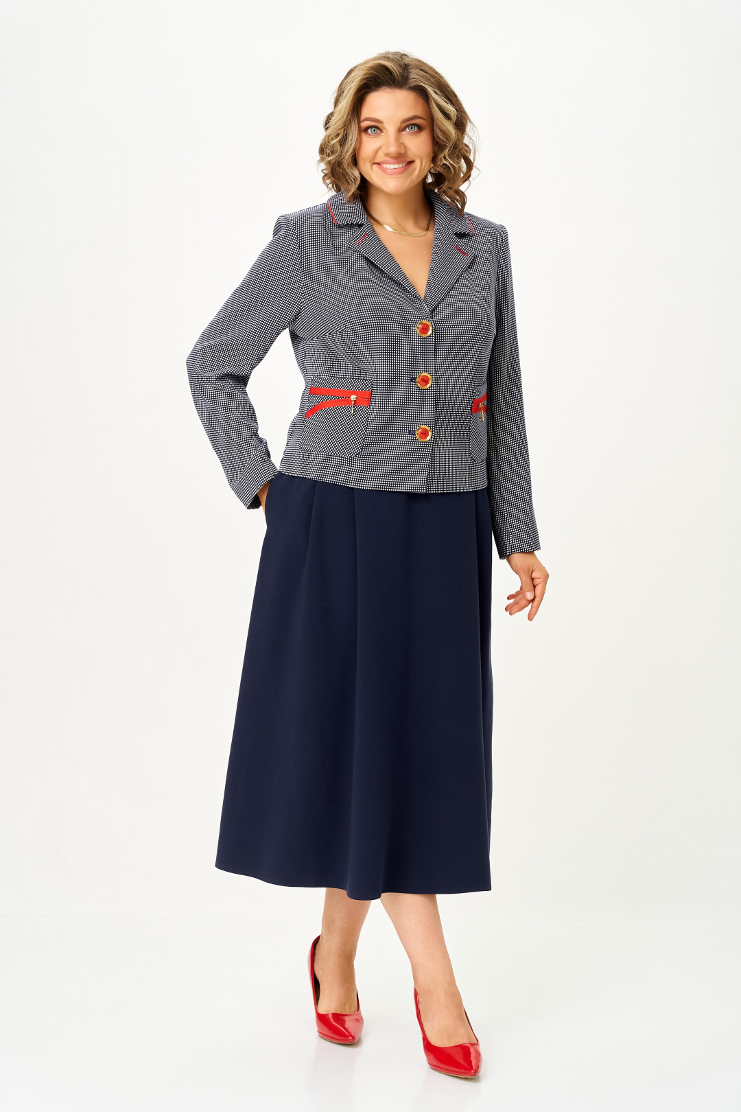 Костюм AiraStyle 24156 сине-белый