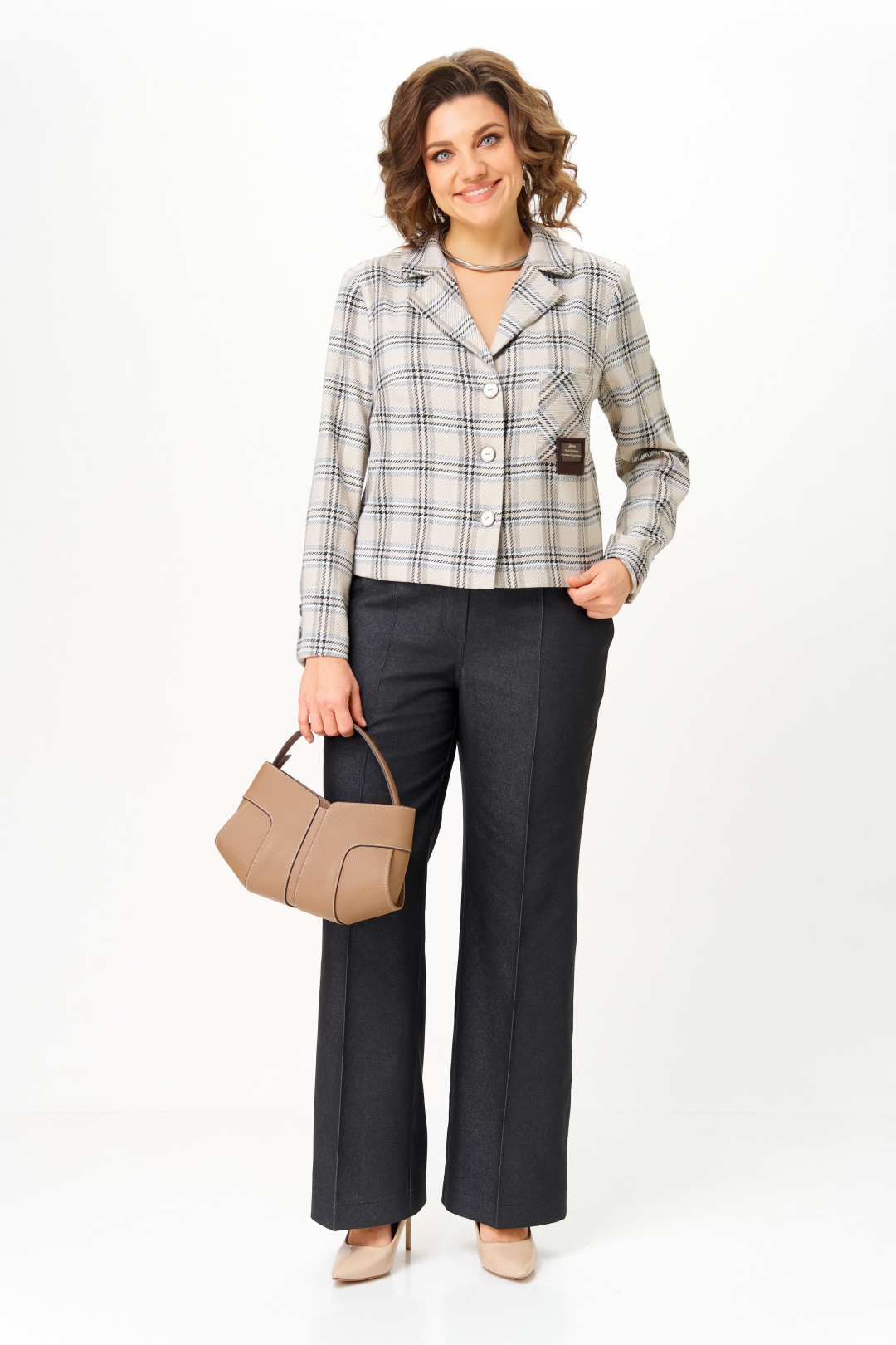 Костюм AiraStyle 24246 беж+графит - фото 2