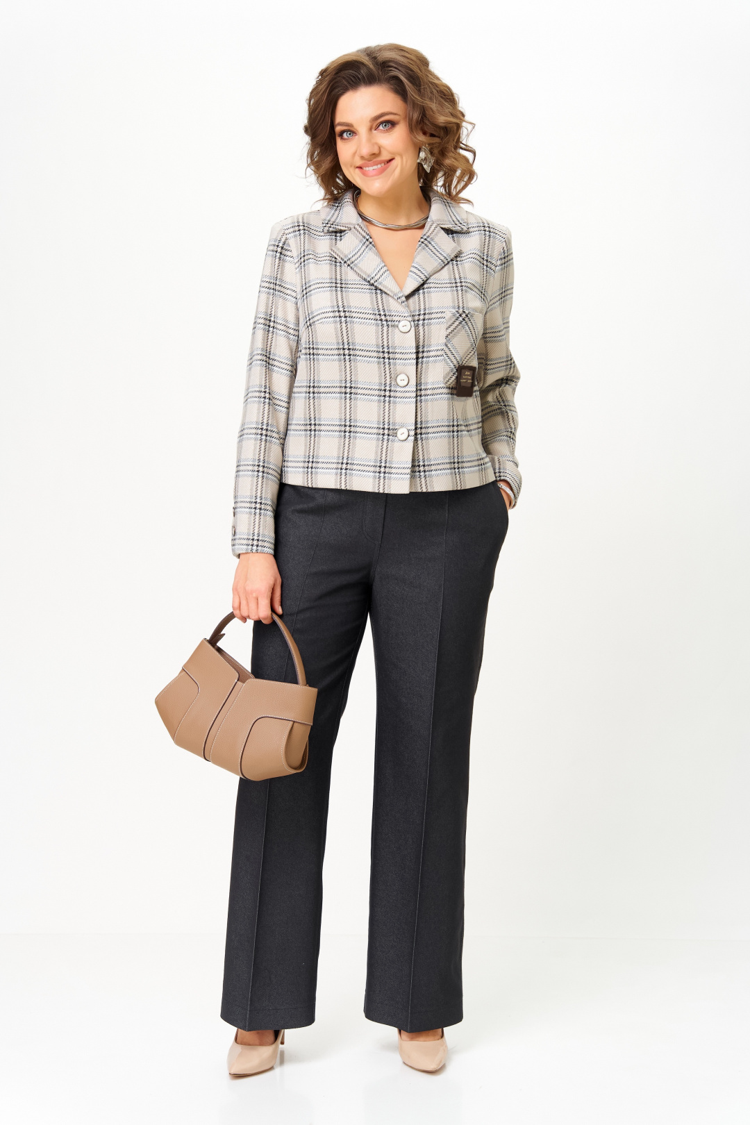 Костюм AiraStyle 24246 беж+графит - фото 3