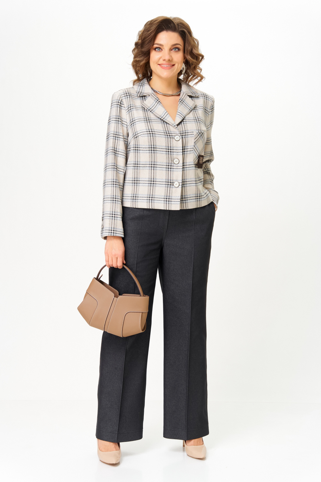 Костюм AiraStyle 24246 беж+графит - фото 5