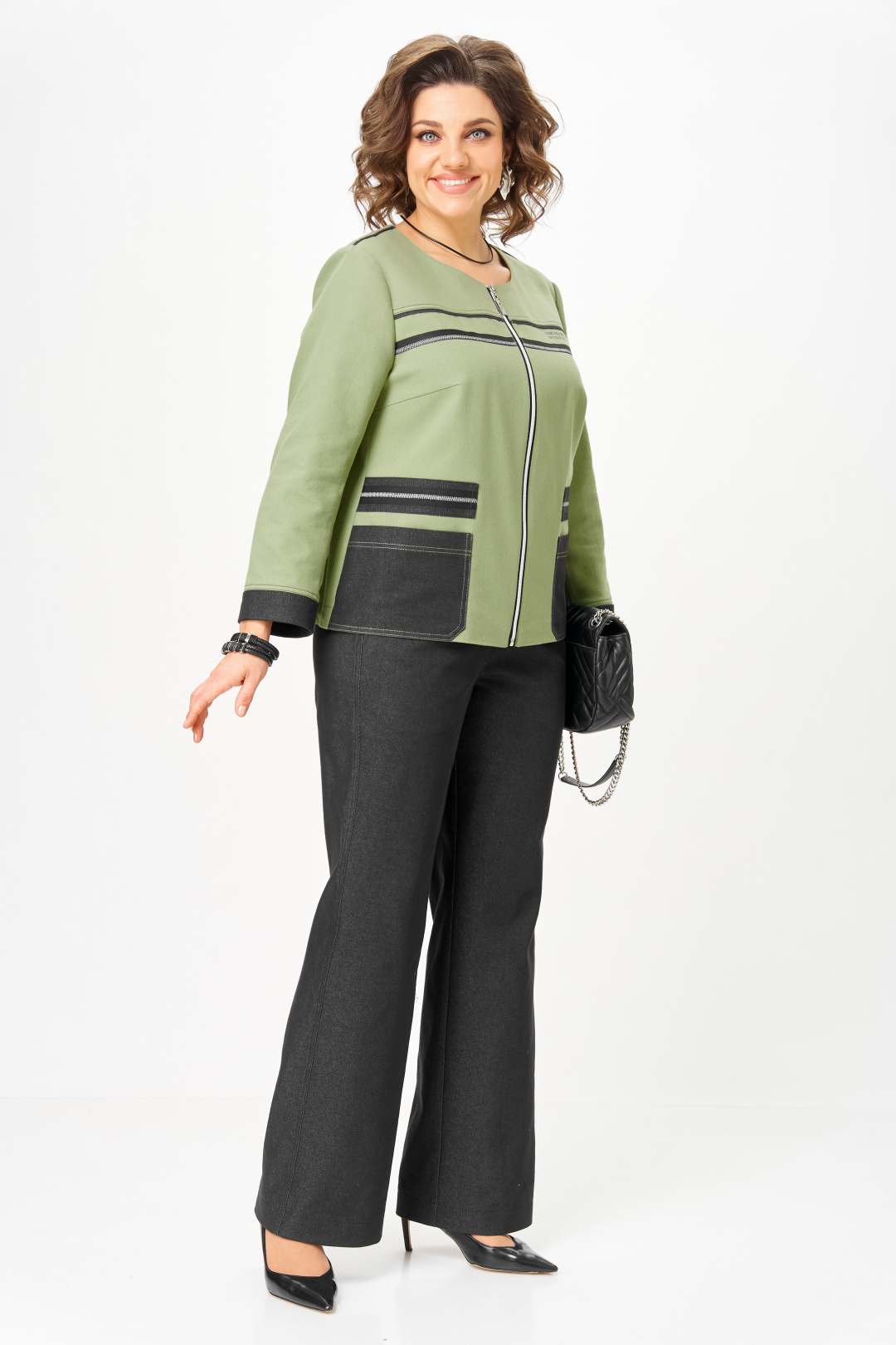 Костюм AiraStyle 24249 зеленый+графит