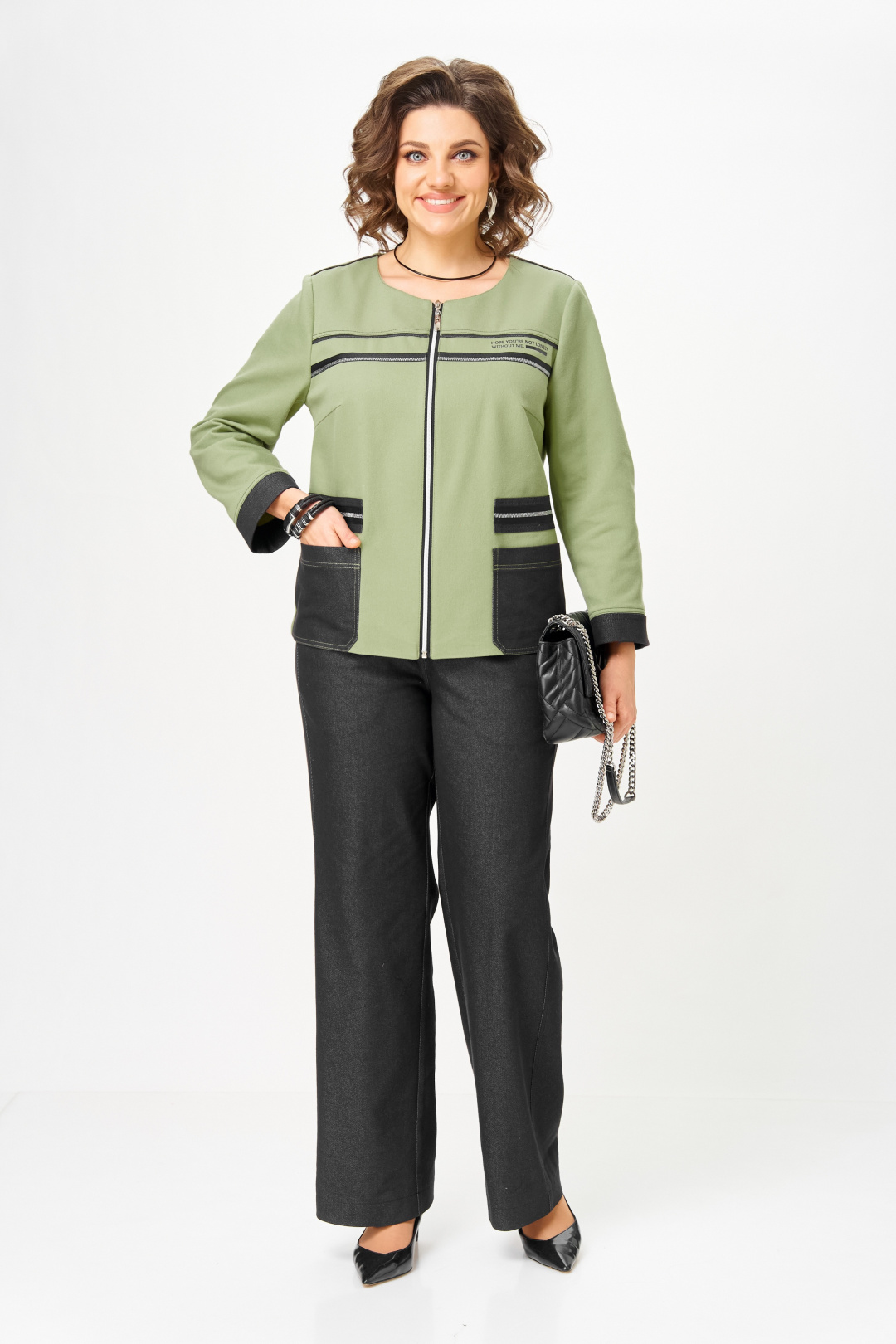 Костюм AiraStyle 24249 зеленый+графит