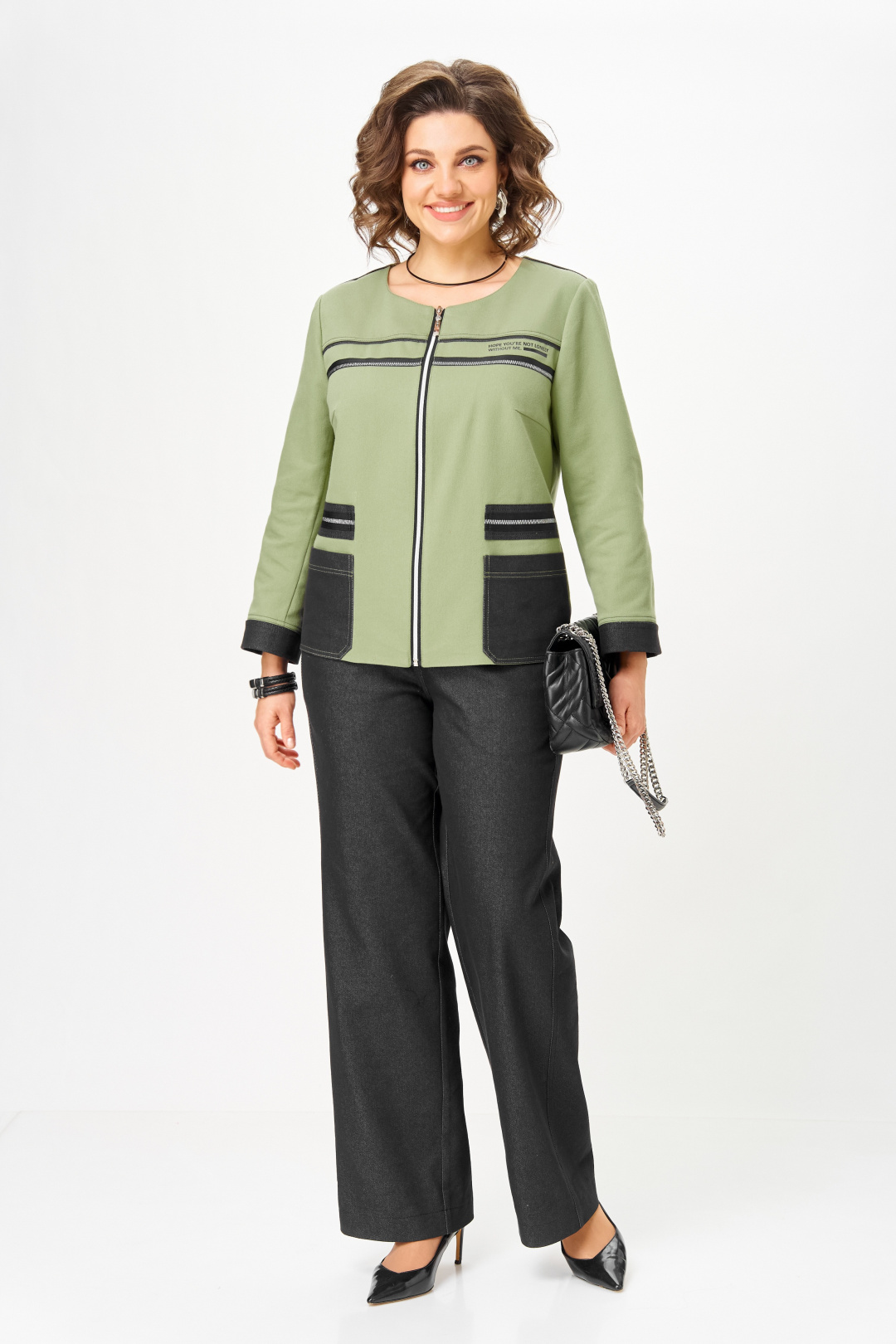 Костюм AiraStyle 24249 зеленый+графит