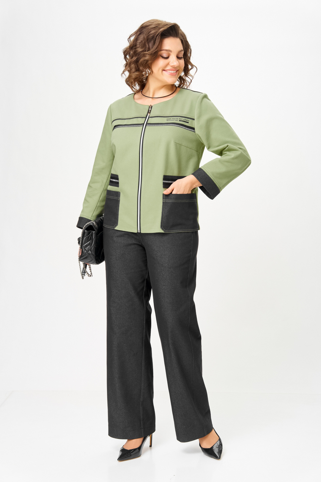 Костюм AiraStyle 24249 зеленый+графит