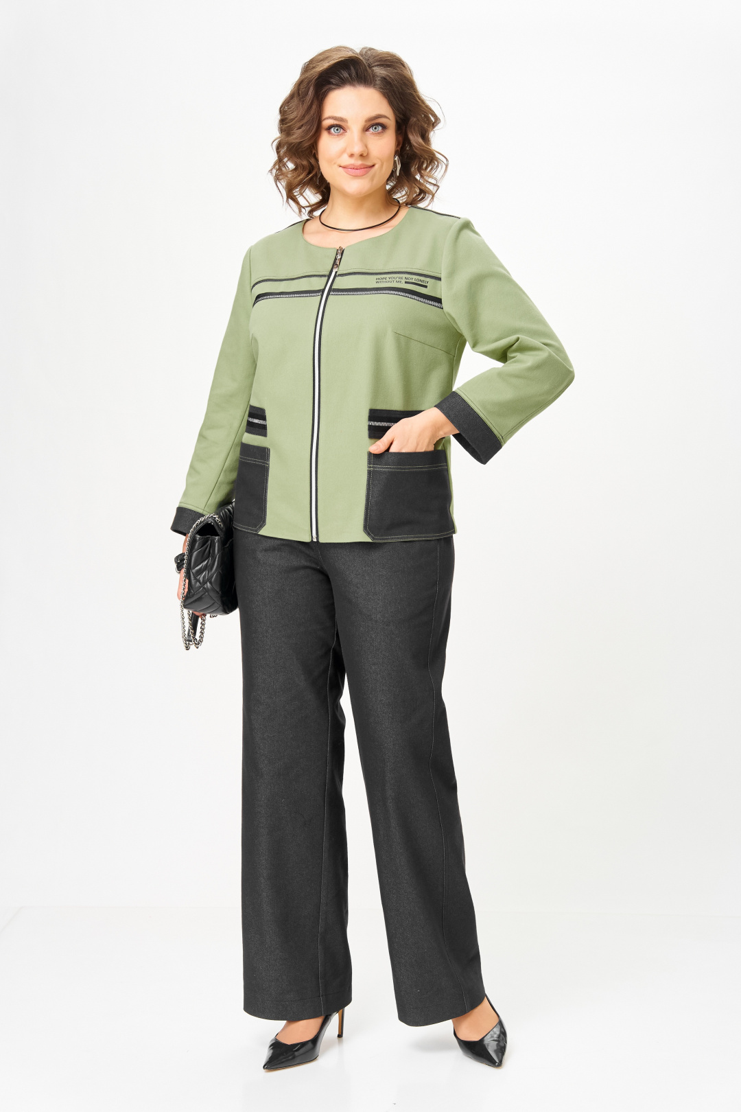 Костюм AiraStyle 24249 зеленый+графит