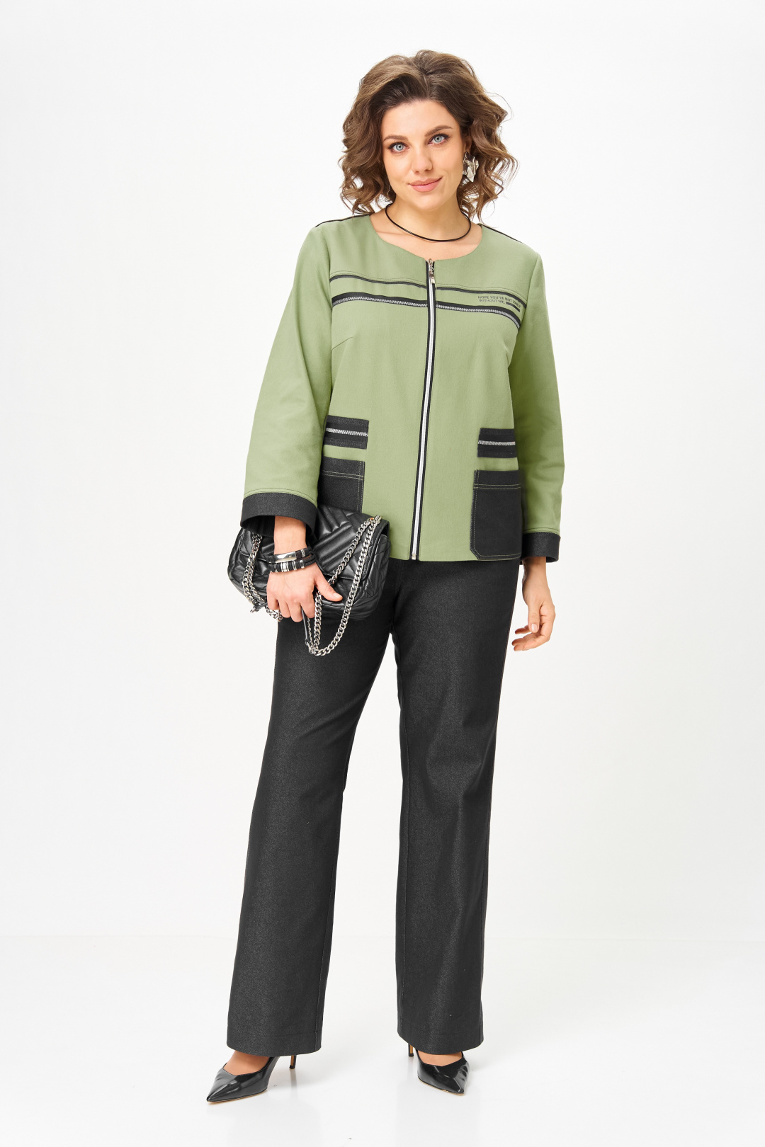 Костюм AiraStyle 24249 зеленый+графит