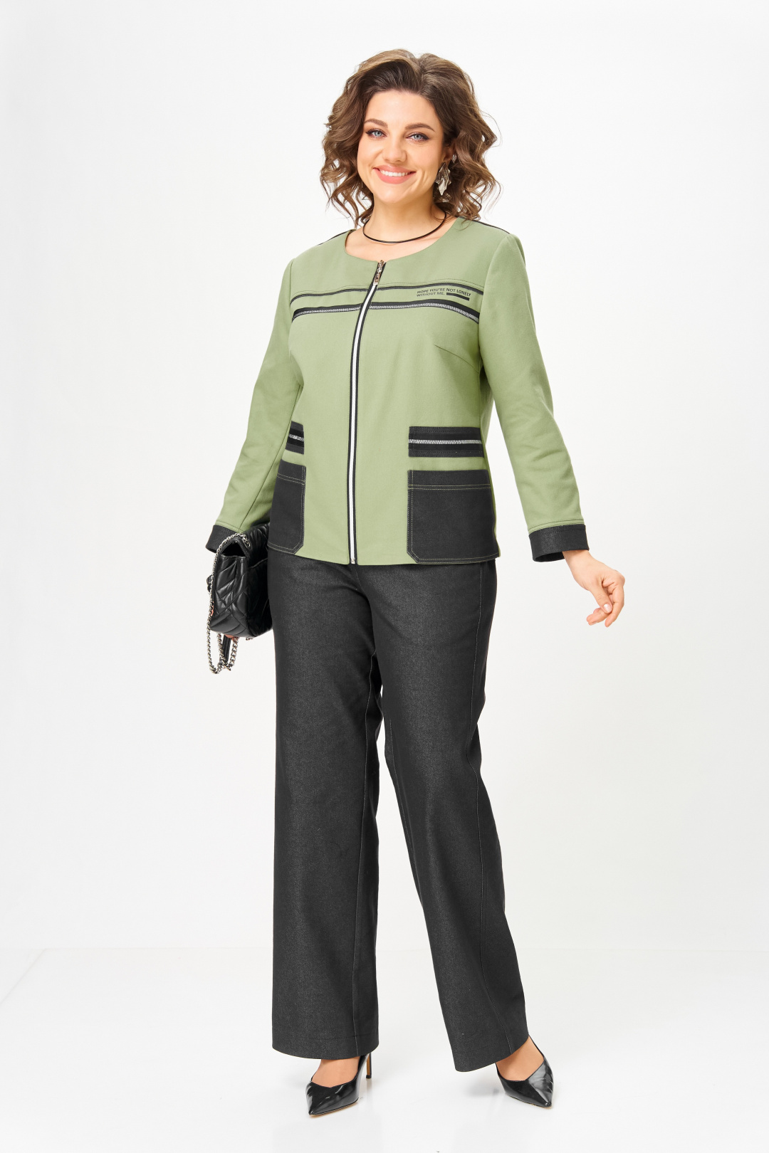 Костюм AiraStyle 24249 зеленый+графит