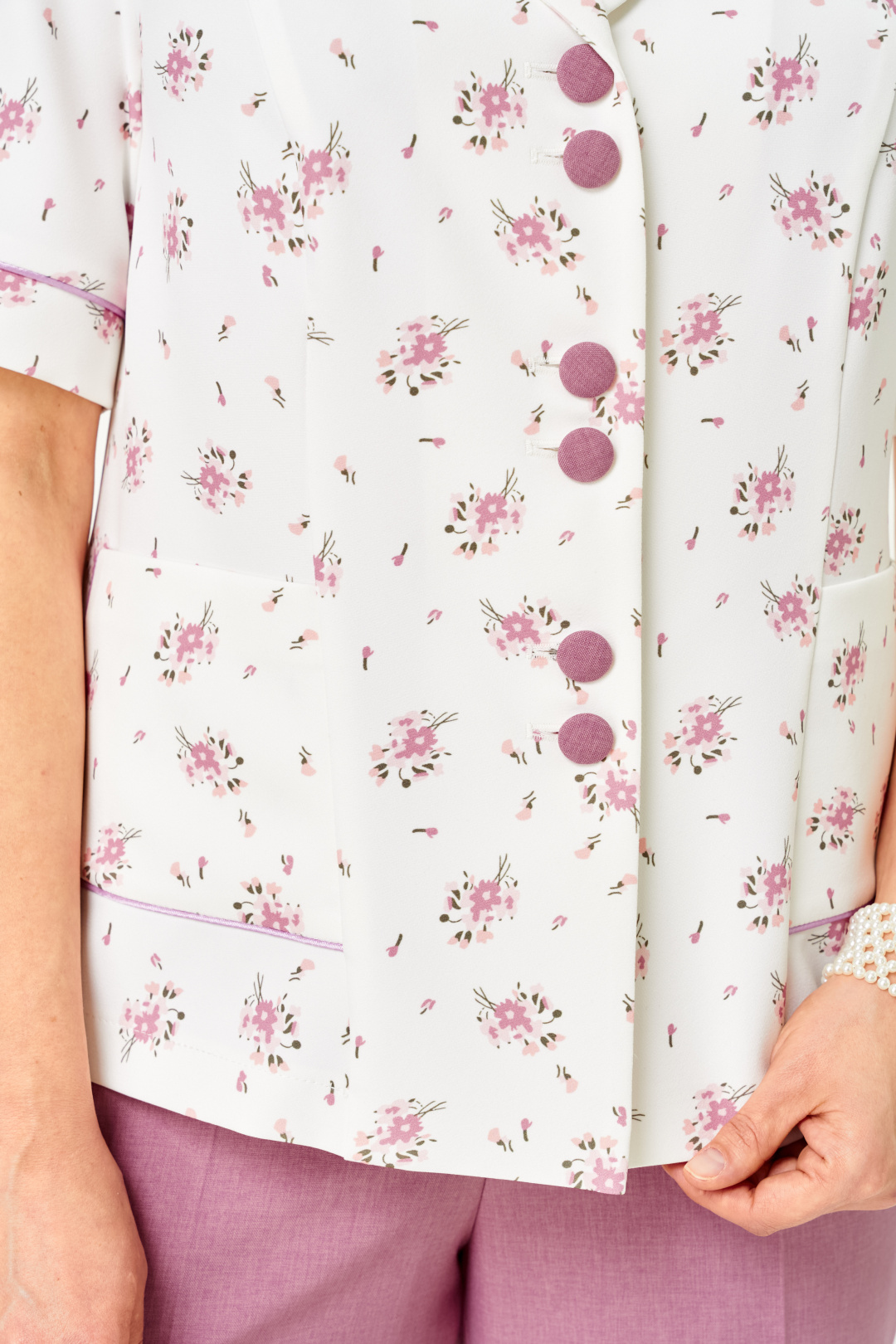 Костюм AiraStyle 24252 пыльная роза + белый
