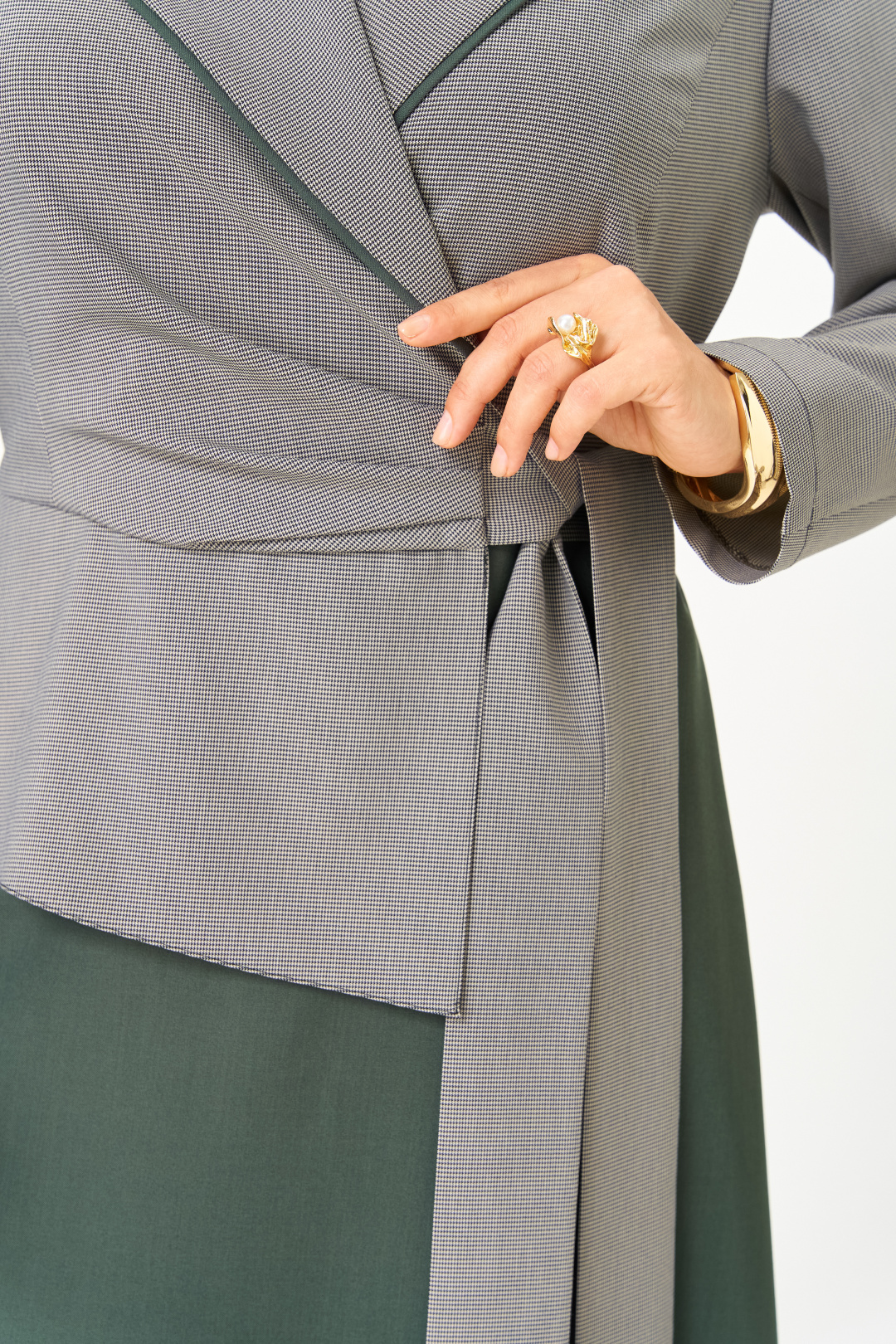 Платье AiraStyle 24431 серо-зеленый - фото 2