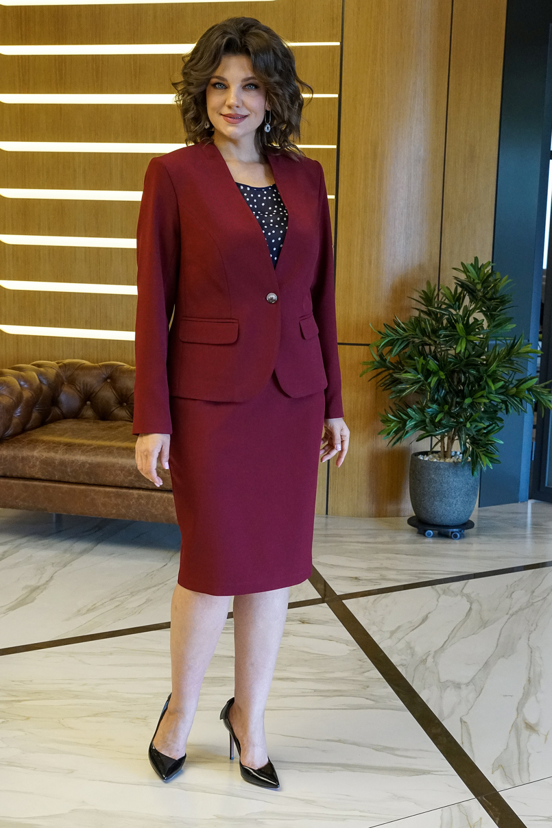 Костюм AlaniCollection 1872 бордо - фото 2