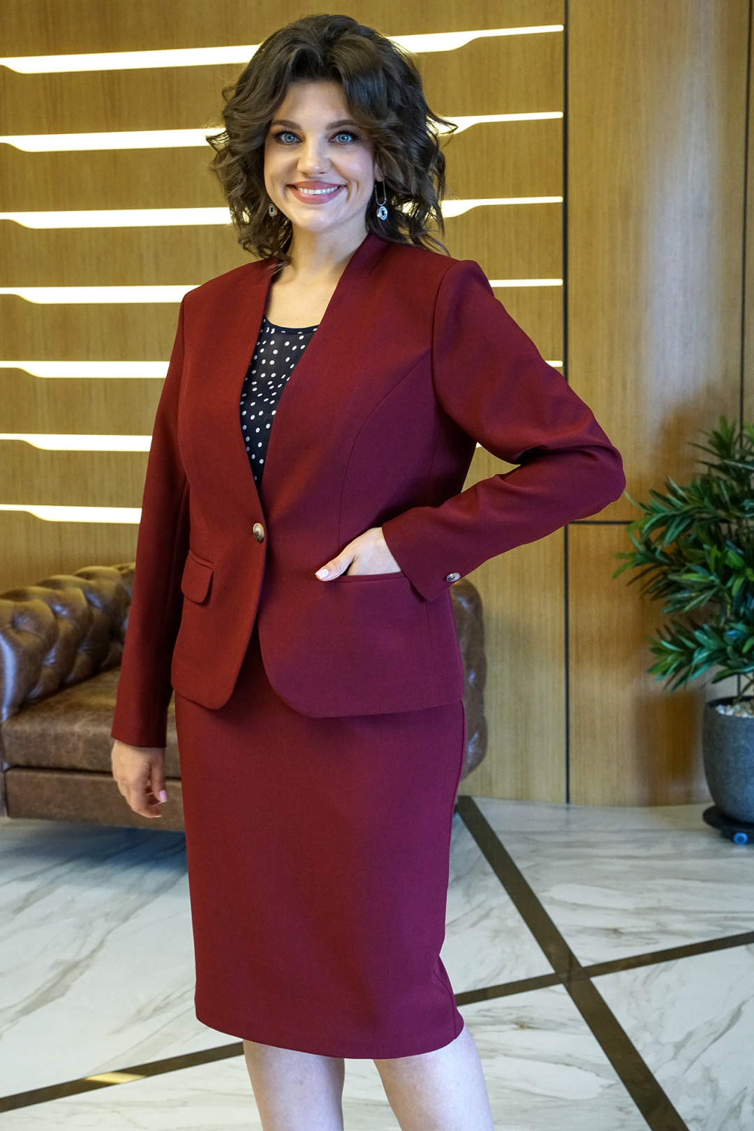 Костюм AlaniCollection 1872 бордо - фото 3