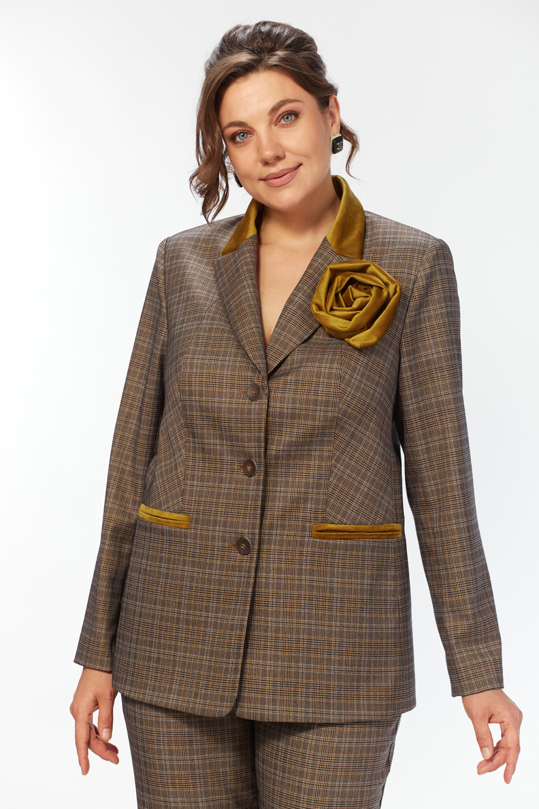 Костюм AlaniCollection 2410 коричневая клетка