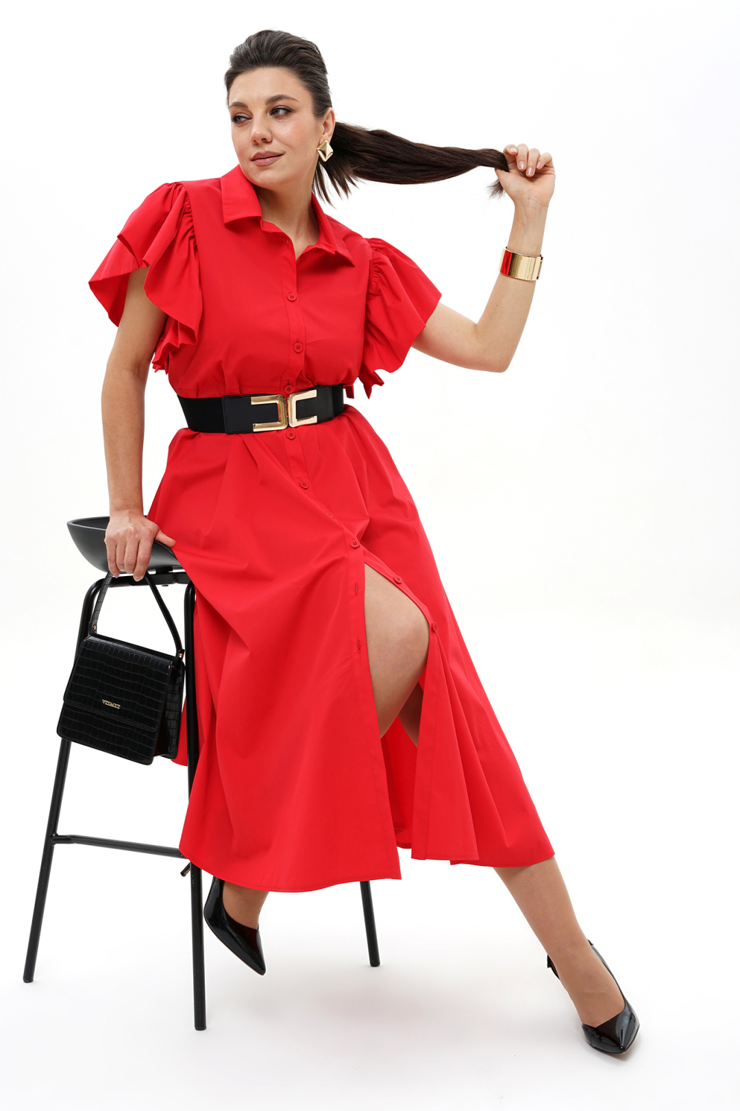 Платье AlaniCollection 2445 красный - фото 1