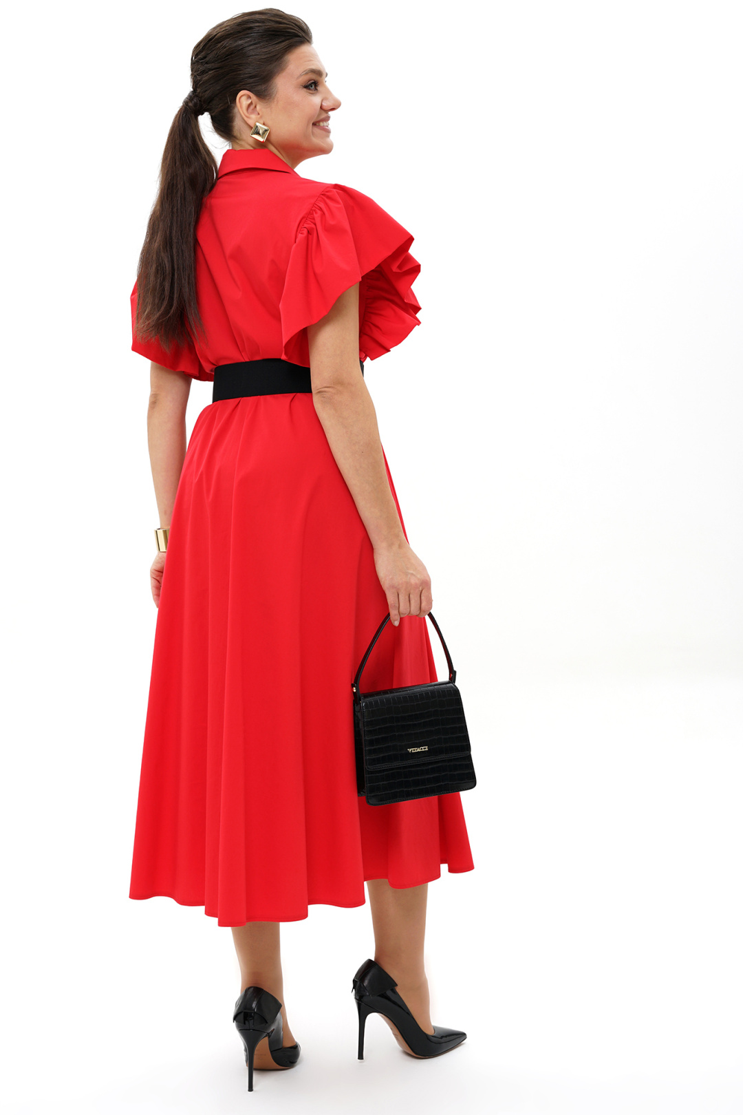 Платье AlaniCollection 2445 красный - фото 2