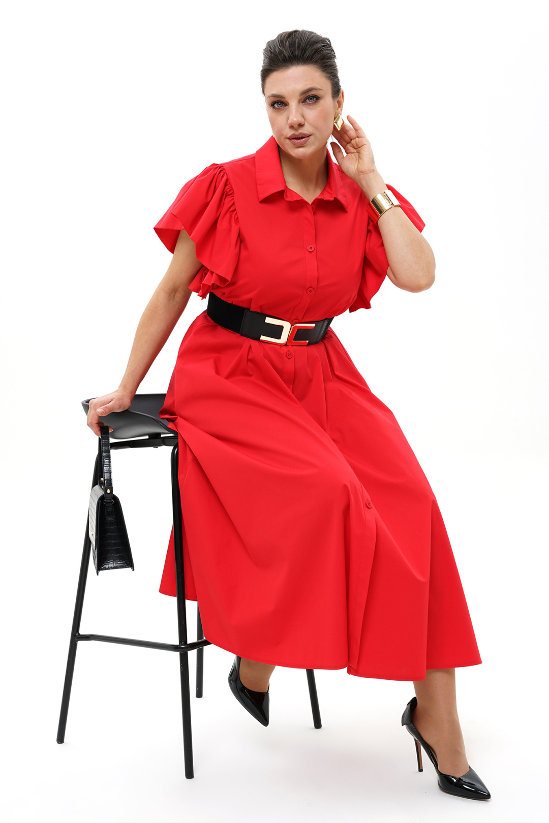 Платье AlaniCollection 2445 красный - фото 3