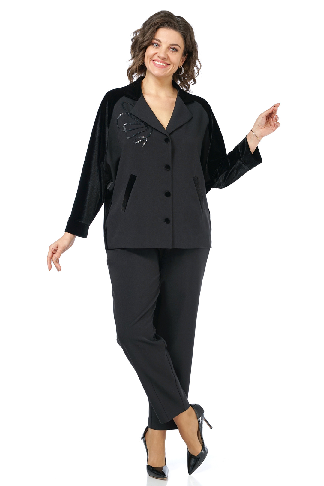 Костюм AlaniCollection 2466 черный - фото 4