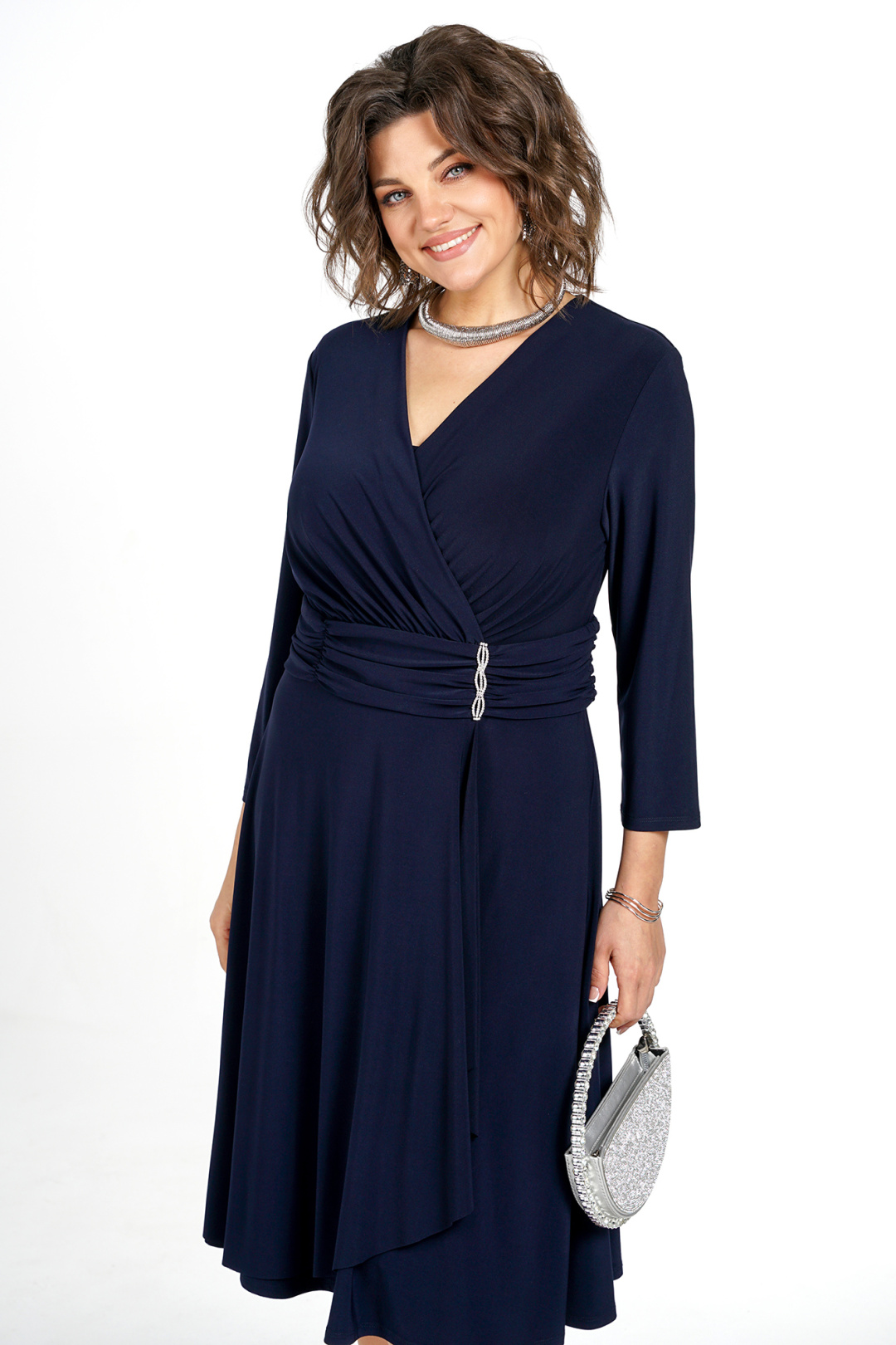 Платье AlaniCollection 2477 синий - фото 5