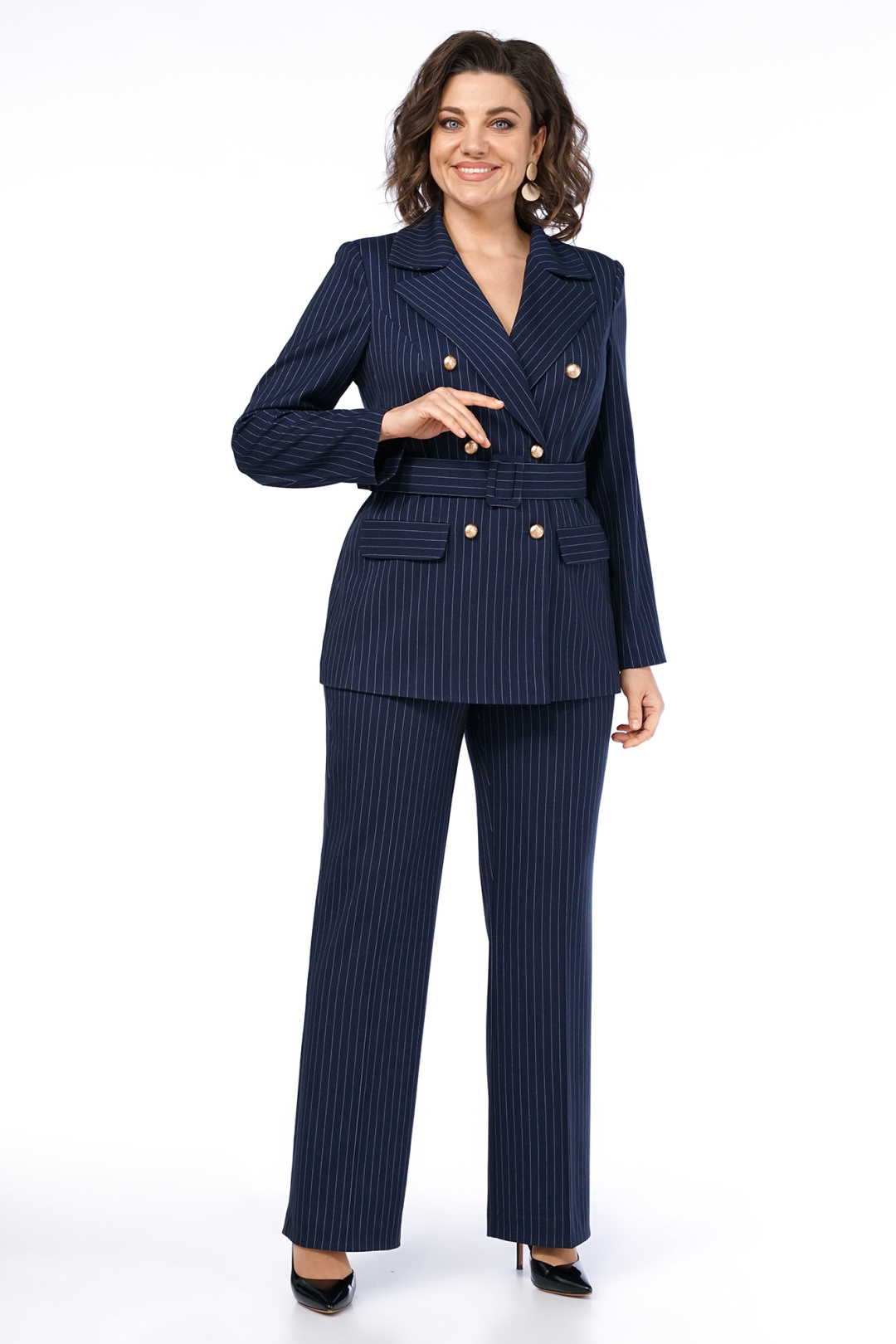 Костюм AlaniCollection 2486 синия полоска - фото 1