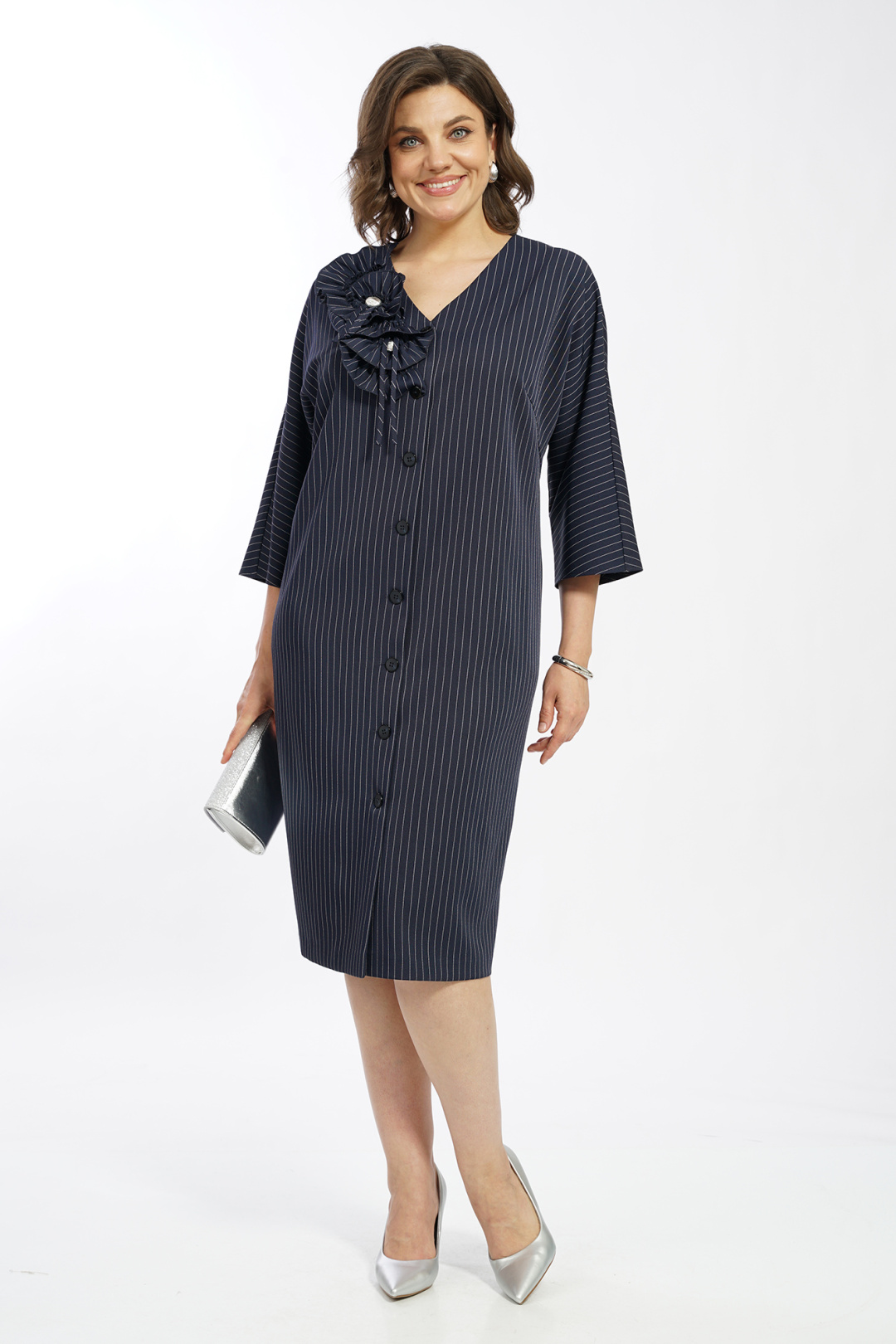 Платье AlaniCollection 2601 синий в полоску