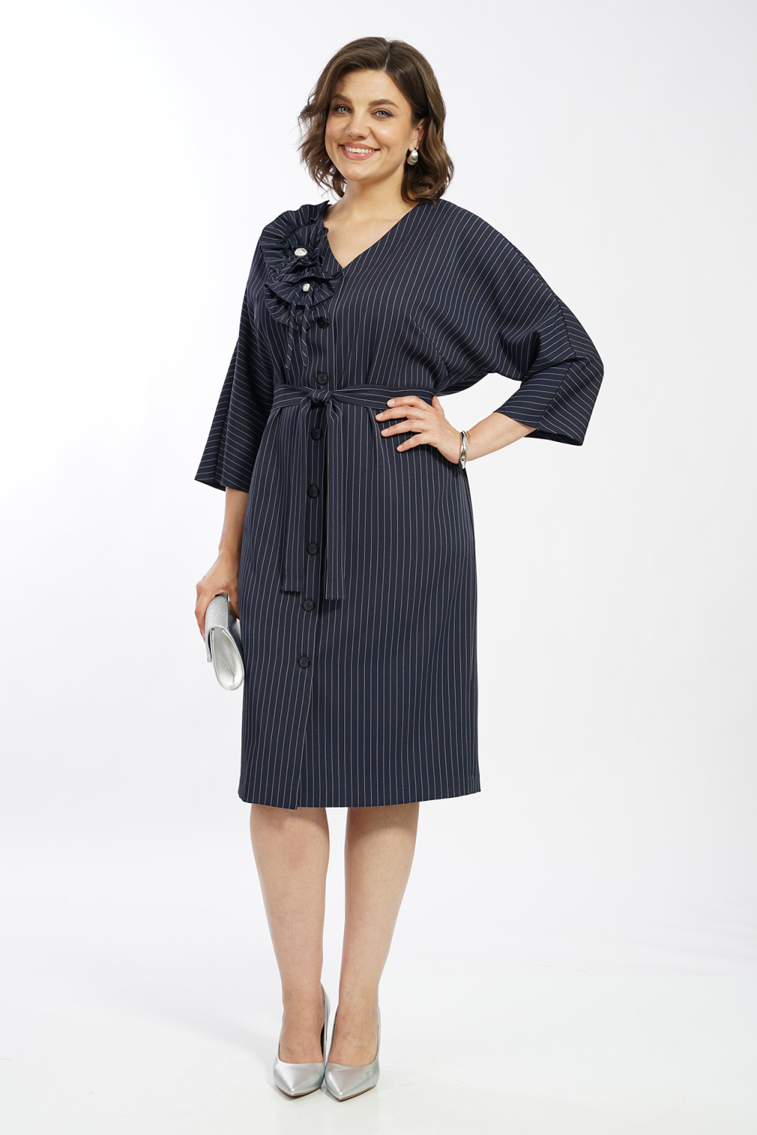 Платье AlaniCollection 2601 синий в полоску