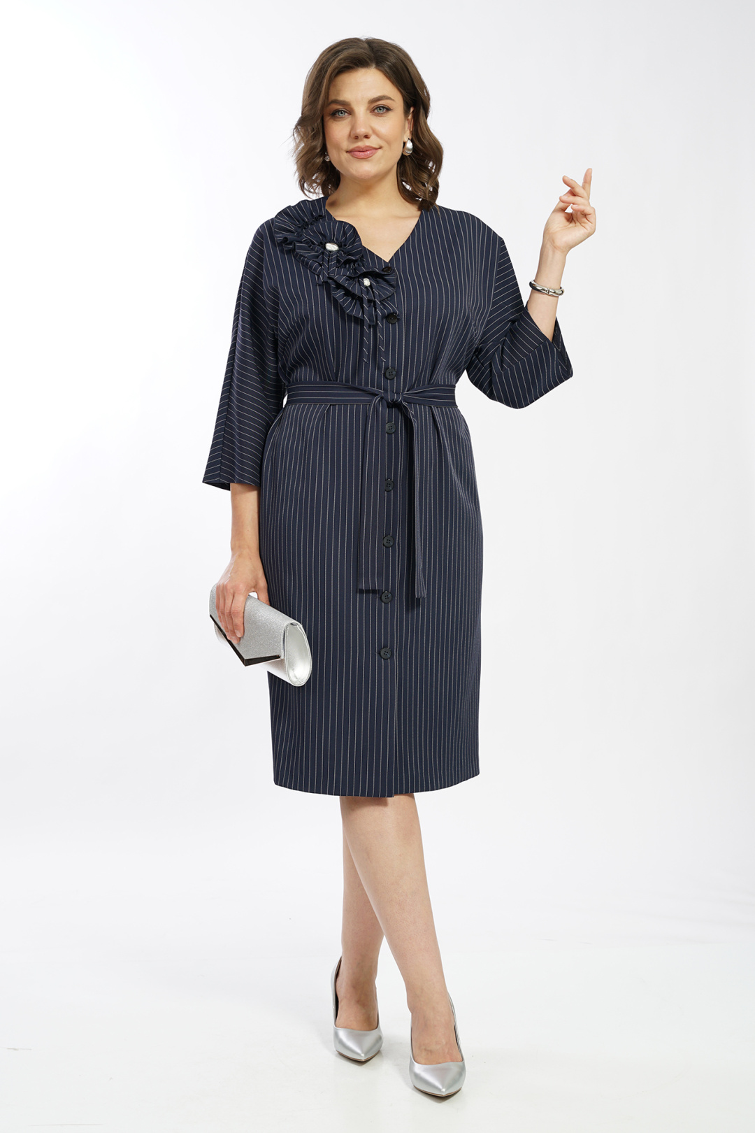 Платье AlaniCollection 2601 синий в полоску