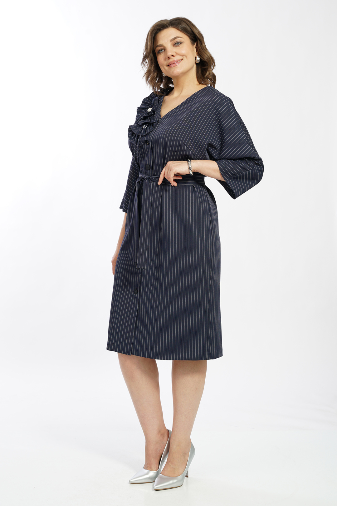Платье AlaniCollection 2601 синий в полоску
