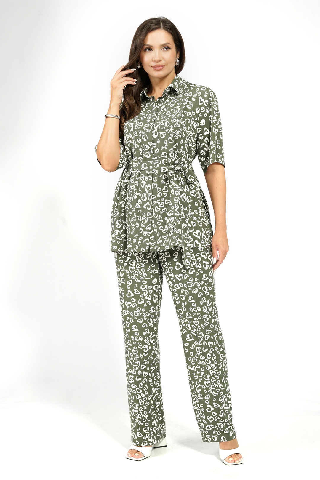 Костюм AlaniCollection 2628 зеленые сердечки