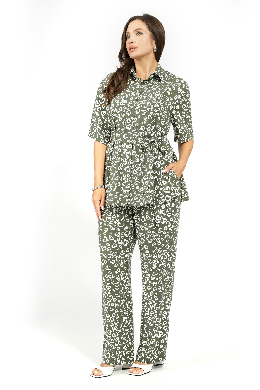 Костюм AlaniCollection 2628 зеленые сердечки