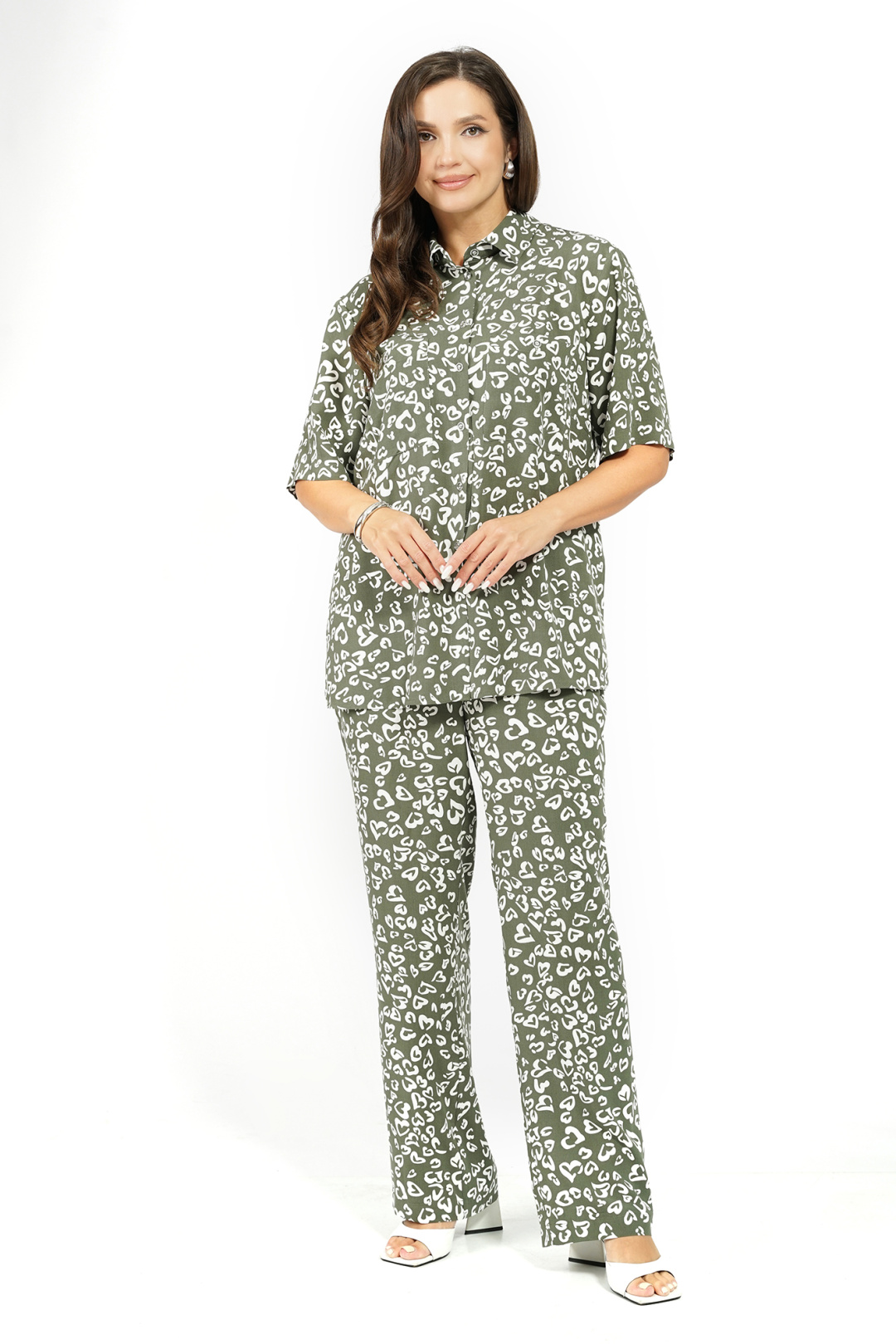 Костюм AlaniCollection 2628 зеленые сердечки